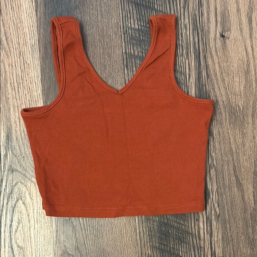 Rust orange crop top